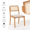 Ver imagem 5 de Kit 6 Cadeiras com Encosto Tela Assento Estofado Verona