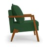 Kit 02 Poltronas Alice Veludo Verde Base de Madeira - D'Rossi DRossi - 4