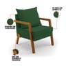 Kit 02 Poltronas Alice Veludo Verde Base de Madeira - D'Rossi DRossi - 6