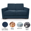 Ver imagem 4 de Sofá Estofado 2 Lugares Sala Estar Recepção Lavínia Suede:azul Marinho