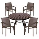 Ver imagem 1 de Kit 4 Cadeiras Piscina Jardim Varanda Externa + Mesa Alumínio Resistente
