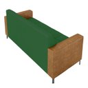 Ver imagem 5 de Sofá Living Decorativo Houston 2 Lugares 160cm Pés em Metal Veludo/ Pu Verde/ Caramelo G33 - Gran Be