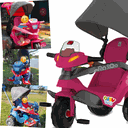 Ver imagem 4 de Triciclo Velobaby com Capota Rosa Passeio e Pedal Bandeirante