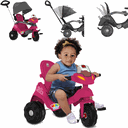 Ver imagem 3 de Triciclo Velobaby com Capota Rosa Passeio e Pedal Bandeirante