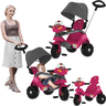 Triciclo Velobaby com Capota Rosa Passeio e Pedal Bandeirante - 2