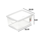 Ver imagem 2 de Caixa Organizadora com Tampa de Plástico Cristal Ordene 7,5l