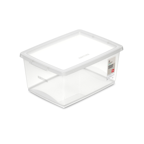 Caixa Organizadora com Tampa de Plástico Cristal Ordene 7,5l