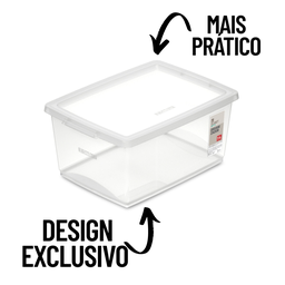 Caixa Organizadora com Tampa de Plástico Cristal Ordene 7,5l - 3