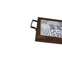Ver imagem 3 de Bandeja Rustica da Fazenda 37,5 X 22,5 Ferra Madeira Azulejo Utensilios do Chef