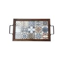 Ver imagem 2 de Bandeja Rustica da Fazenda 37,5 X 22,5 Ferra Madeira Azulejo Utensilios do Chef