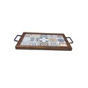 Ver imagem 1 de Bandeja Rustica da Fazenda 37,5 X 22,5 Ferra Madeira Azulejo Utensilios do Chef
