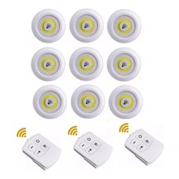 Kit 9 Lampada Spot Led Luminaria Controle sem Fio Remoto 15w - 3