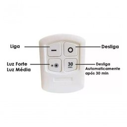 Kit 9 Lampada Spot Led Luminaria Controle sem Fio Remoto 15w - 5