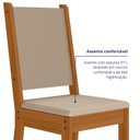Ver mais imagens de Conjunto Mesa de Jantar Bellagio com 4 Cadeiras Estofadas Clara Poliman Móveis
