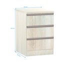Ver imagem 2 de Mesa de Cabeceira 3 Gavetas 40cm Estrutura Legno Crema Prime Plus Luciane Móveis