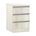 Ver imagem 1 de Mesa de Cabeceira 3 Gavetas 40cm Estrutura Legno Crema Prime Plus Luciane Móveis