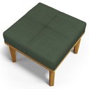 Ver imagem 3 de Poltrona de Amamentação Balanço e Puff Base de Madeira Brenda G05 Linho Verde - Mpozenato