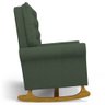 Poltrona de Amamentação Balanço e Puff Base de Madeira Brenda G05 Linho Verde - Mpozenato - 5