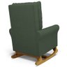 Poltrona de Amamentação Balanço e Puff Base de Madeira Brenda G05 Linho Verde - Mpozenato - 6