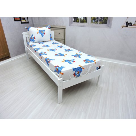 Jogo De Lençol Com Elastico E Fronha Galinha Pintadinha Kit 2pçs