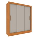 Ver imagem 2 de Guarda-Roupa Casal com 3 Portas de Correr e 4 Gavetas 190cm Multimóveis CR35502 Cinamomo/Off White