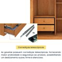 Ver imagem 6 de Guarda-Roupa Casal com 3 Portas de Correr e 4 Gavetas 190cm Multimóveis CR35502 Cinamomo/Off White
