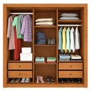 Ver imagem 5 de Guarda-Roupa Casal com 3 Portas de Correr e 4 Gavetas 190cm Multimóveis CR35502 Cinamomo/Off White