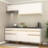 Armário de Cozinha Compacta 190cm Veneza Multimóveis V3705 Branco/dourado - 2