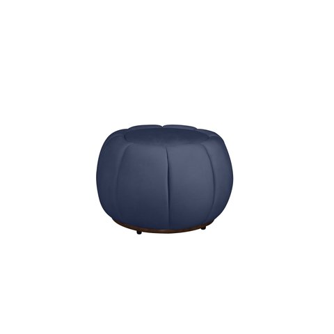 Puff Concha 60cm Veludo: Azul Marinho