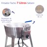 Tacho Fritadeira para Fritura de Pastel Elétrico Redondo Profissional  com Pé/Pedestal 7L 220v - 2