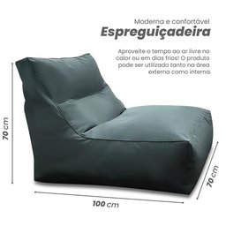 Poltrona Puff Espreguiçadeira Jardim Cadeira Área Gourmet Ambiente Externo Almofada Decorativo Luxo - 2
