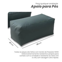 Poltrona Puff Espreguiçadeira Jardim Cadeira Área Gourmet Ambiente Externo Almofada Decorativo Luxo - 3