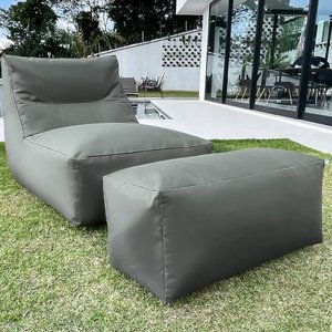 Poltrona Puff Espreguiçadeira Jardim Cadeira Área Gourmet Ambiente Externo Almofada Decorativo Luxo