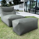 Ver imagem 1 de Poltrona Puff Espreguiçadeira Jardim Cadeira Área Gourmet Ambiente Externo Almofada Decorativo Luxo