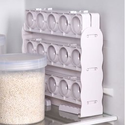 Suporte Porta Ovos 60 Ovos Organizador Mesa Bancada Armario Geladeira Cozinha Armazenamento Resisten - 3