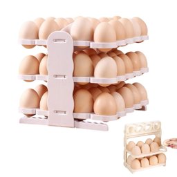 Suporte Porta Ovos 60 Ovos Organizador Mesa Bancada Armario Geladeira Cozinha Armazenamento Resisten - 1