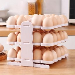 Suporte Porta Ovos 60 Ovos Organizador Mesa Bancada Armario Geladeira Cozinha Armazenamento Resisten - 4