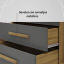 Ver imagem 6 de Guarda Roupa Solteiro 6 Portas 3 Gavetas Taurus - Nature/alasca
