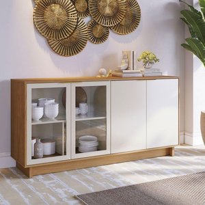 Ap/dor Buffet Vitória 4 Portas em Mdp Freijó/off White
