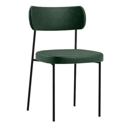 Cadeira Decorativa Estofada Sala de Jantar Mila Laminado Verde Musgo - Fdecor - 1