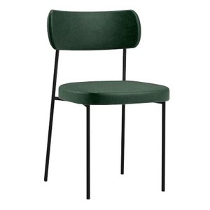 Cadeira Decorativa Estofada Sala de Jantar Mila Laminado Verde Musgo - Fdecor