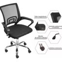 Ver imagem 5 de Cadeira de Escritório Ergonômica Executiva com Tela Mesh, Rodízios e Altura Ajustável Senhor da Net