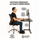 Ver imagem 7 de Cadeira de Escritório Ergonômica Executiva com Tela Mesh, Rodízios e Altura Ajustável Senhor da Net