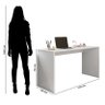 Mesa para Computador Gávea e Livreiro Office com Portas Pequenas Branco Trama - Móveis Leão - 3
