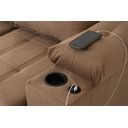 Ver imagem 7 de Sofá Retrátil Reclinável Verona Usb + Porta Copo 2,30m Suede Velut Bege C/ Molas no Assento -