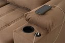 Ver imagem 7 de Sofá Retrátil Reclinável Verona Usb + Porta Copo 2,30m Suede Velut Bege C/ Molas no Assento -