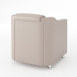 Poltrona Bia para Salão Beleza Consultório Balaqui Decor Cor: Courino Bege - 4