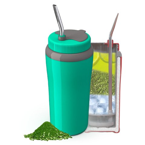 Copo Caneca Térmico Tererê Chimarrão Café Chá 650ml Unitermi Verde