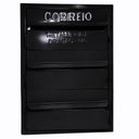 Ver imagem 1 de Caixa de Correios Cinza 3 Módulos Tamanho 15x25x36cm Aço Preto