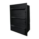 Ver imagem 2 de Caixa de Correios Cinza 3 Módulos Tamanho 15x25x36cm Aço Preto